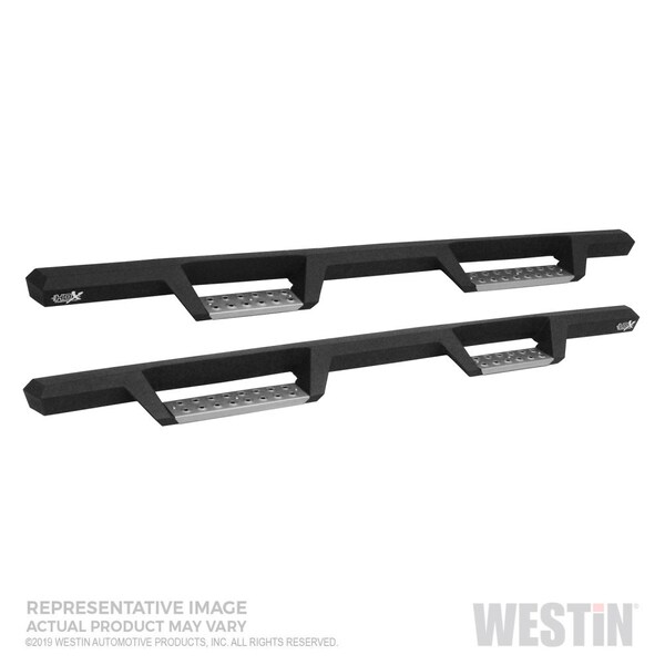 Westin Automotive 19-C SILVERADO/SIERRA 1500 DBL CAB TXT BLACK HDX STAINLESS DROP NERF BARS 56-141252 - main